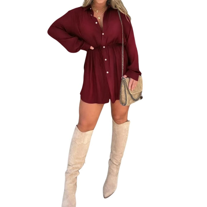 Trendy Satijnen Romper Jurk