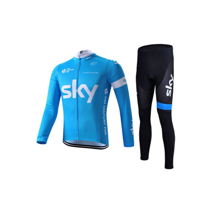 Professionele wielerset met lange mouwen