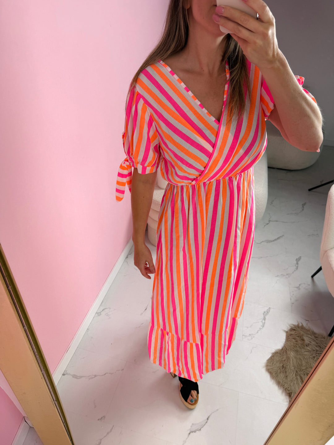 Lidia™ candy gestreepte jurk