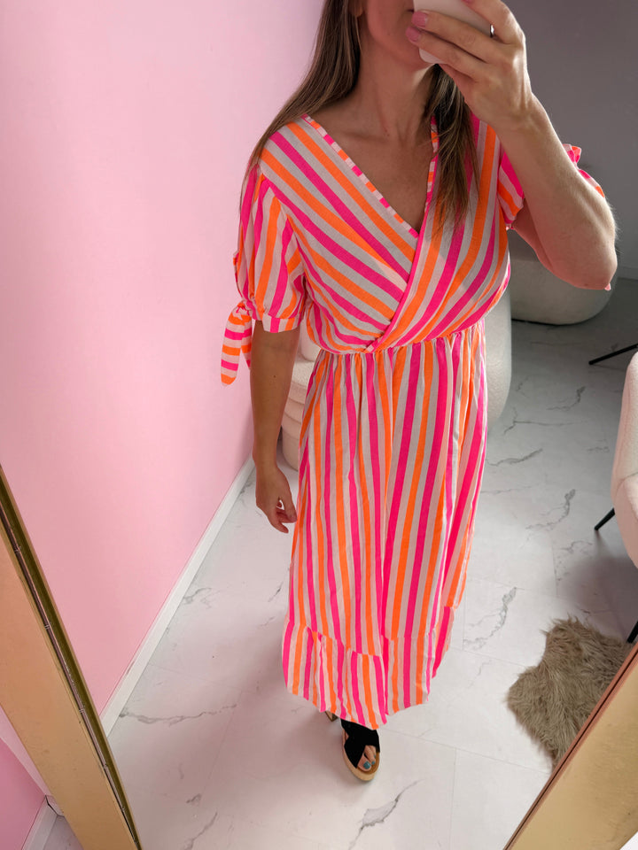 Lidia™ candy gestreepte jurk