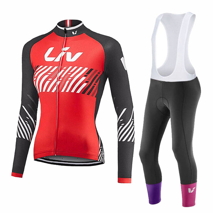 LIV V2 – PRO Dames Winterfietskleding-Set met bretelbroek
