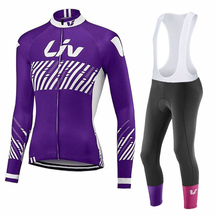 LIV V2 – PRO Dames Winterfietskleding-Set met bretelbroek