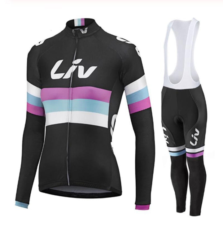 LIV V2 – PRO Dames Winterfietskleding-Set met bretelbroek