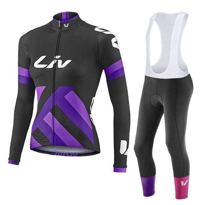 LIV V2 – PRO Dames Winterfietskleding-Set met bretelbroek