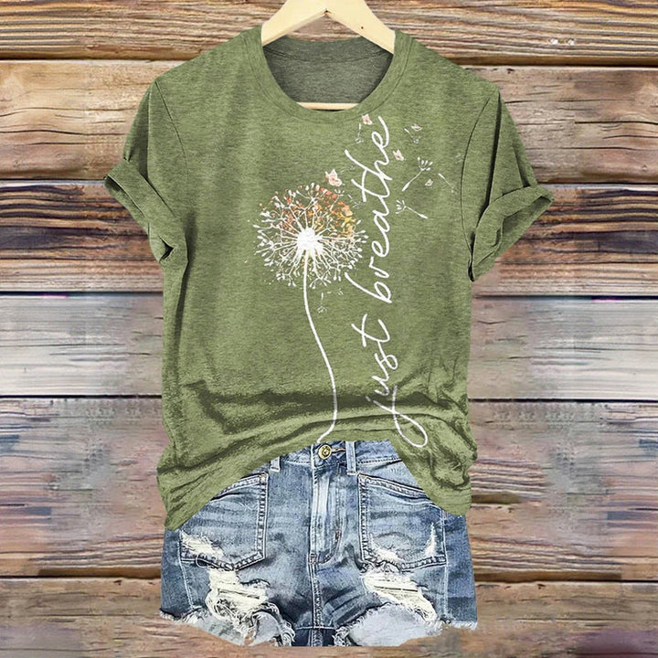 Vintage T-Shirt Met Paardenbloemprint