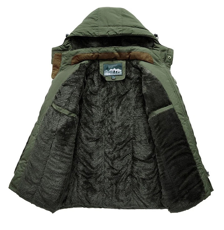 Warme Heren Fleece Winterjas Van Premium Wolmix