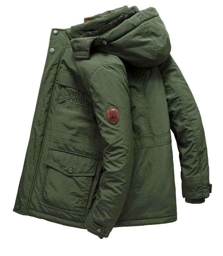 Warme Heren Fleece Winterjas Van Premium Wolmix