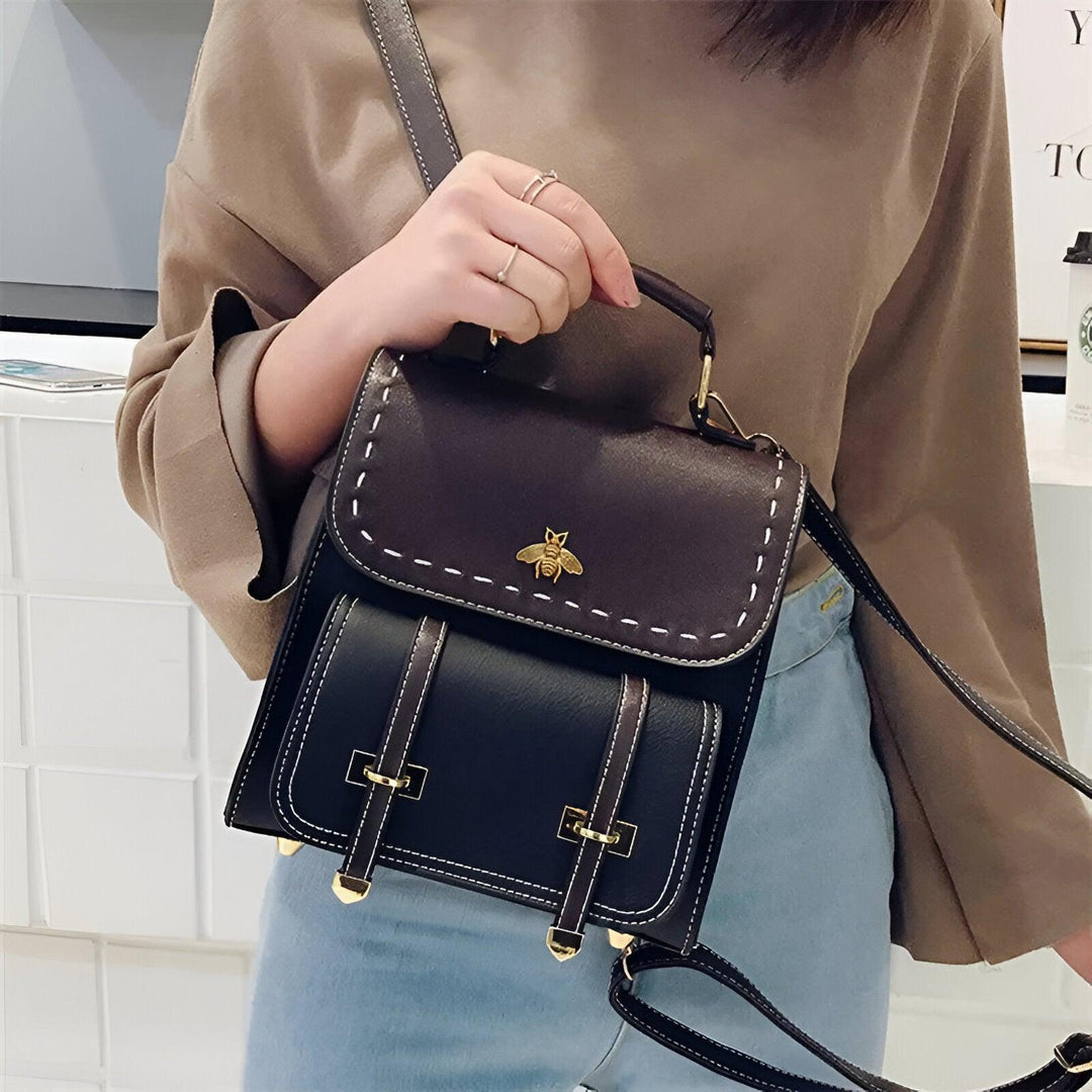 Pollenpad leren rugzak